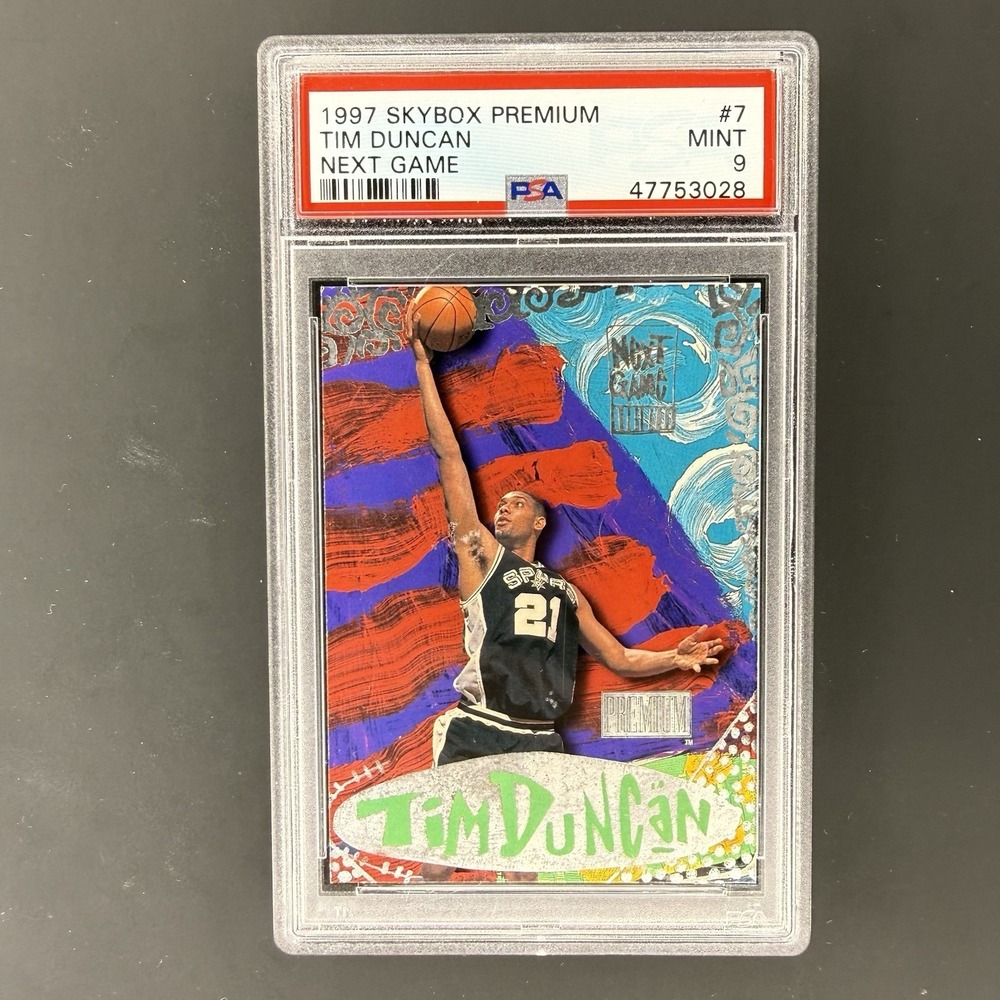 1997 SkyBox Premium Tim Duncan Next Game #7 PSA 9 Spurs HOF Insert‎